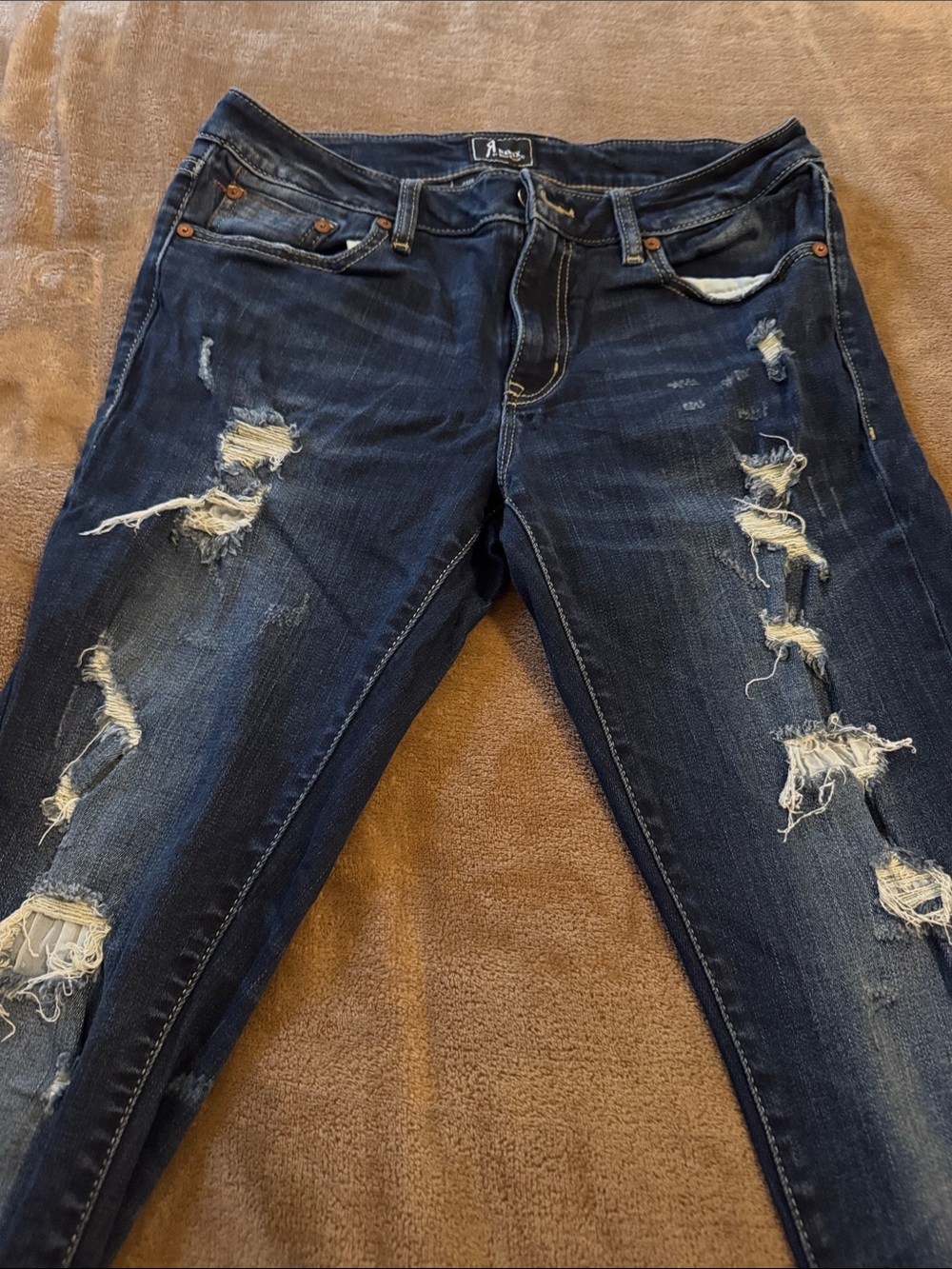 Rock Revival Indigo Distressed Skinny Jeans